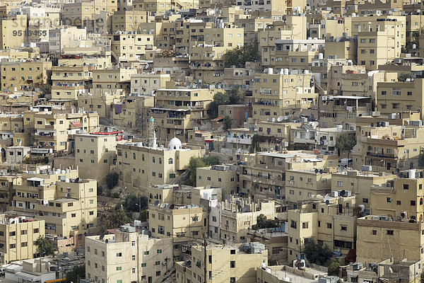 Häusermeer  Ausblick von Zitadelle  Amman  Jordanien  Asien