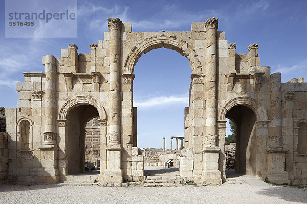 Südtor  antike römische Stadt Gerasa  auch Jerasch  Jarash  Jerash  Dscharasch  oder ?ara?  Teil der Dekapolis  Gouvernement Dscharasch  Jordanien  Asien