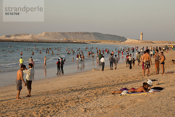 Öffentlicher Strand Jumeirah Beach  Dubai  Emirat Dubai  Vereinigte Arabische Emirate  Asien