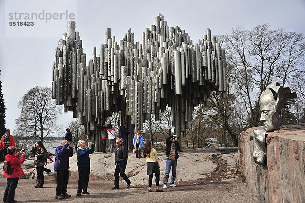 Sibelius-Denkmal im Sibeliuspark  1967  von Künstlerin Eila Hiltunen  Helsinki  Finnland  Europa
