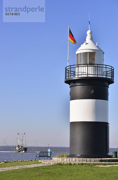 Leuchtturm Kleiner Preuße  Nordseebad Wremen  Landkreis Cuxhaven  Niedersachsen  Deutschland  Europa