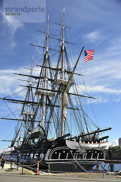 Museumsschiff USS Constitution  Kriegsschiff von 1797  Hafen  Boston  Massachusetts  USA  Nordamerika