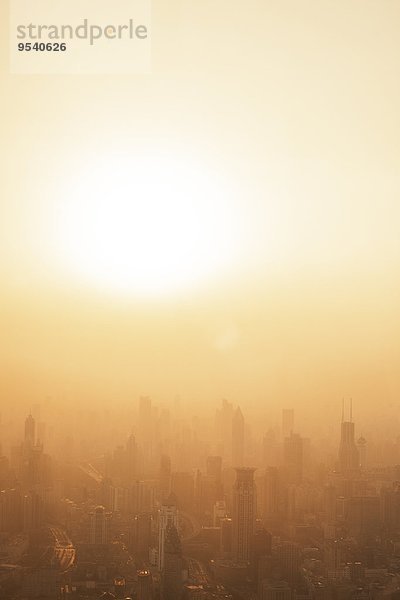 Sonnenaufgang Nebel Innenstadt