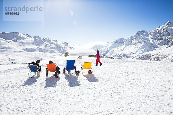 Berg Freundschaft sonnenbaden sonnen