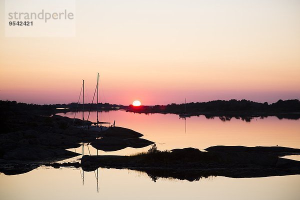 Sonnenuntergang Küste Meer