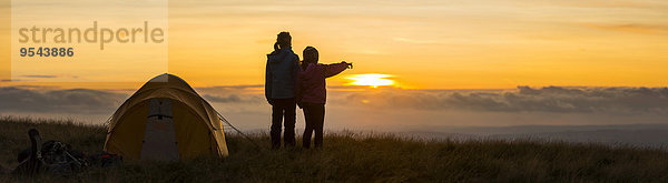 Sonnenuntergang Silhouette Landschaft Ignoranz wandern