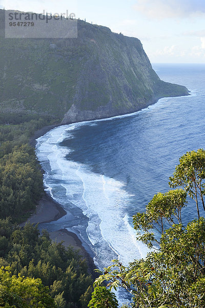 USA  Hawaii  Big Island  Waipio Valley  Blick zum Strand von oben