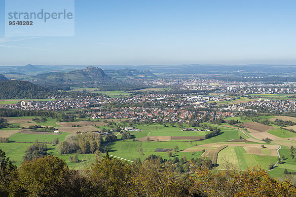 Deutschland  Baden-Württemberg  Singen  Ansicht der Hegauer Landschaft mit Hohentwiel