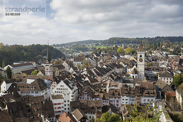 Schweiz  Kanton Schaffhausen  Schaffhausen  Blick auf die historische Altstadt