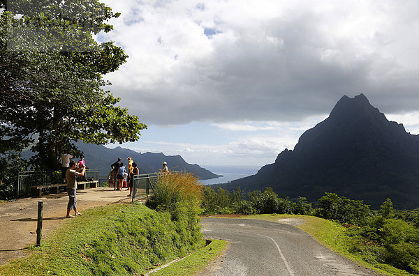 Fröhlichkeit Tourist hoch oben Ansicht Französisch-Polynesien