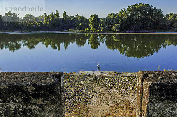 Fluss Loire Angler