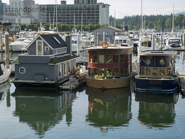 Kanada  British Columbia  Vancouver  Hafen mit Hausbooten