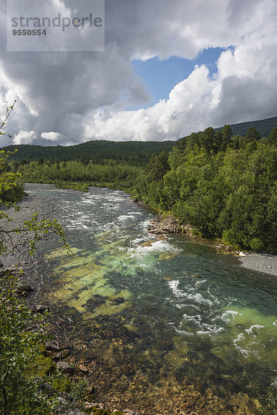 Schweden  Lappland  Norrbotten County  Abisko Nationalpark  Abiskojokk Fluss