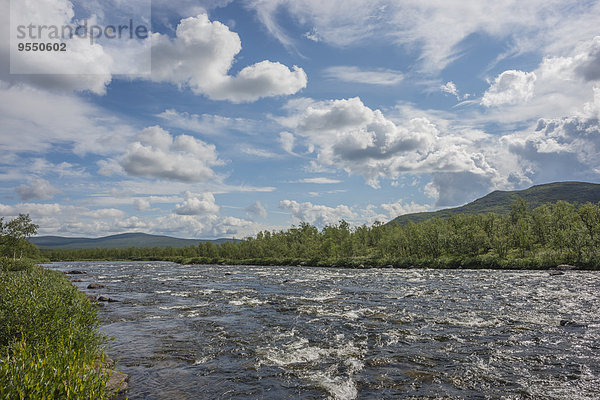 Finnland  Lappland  Muonionjoki Fluss