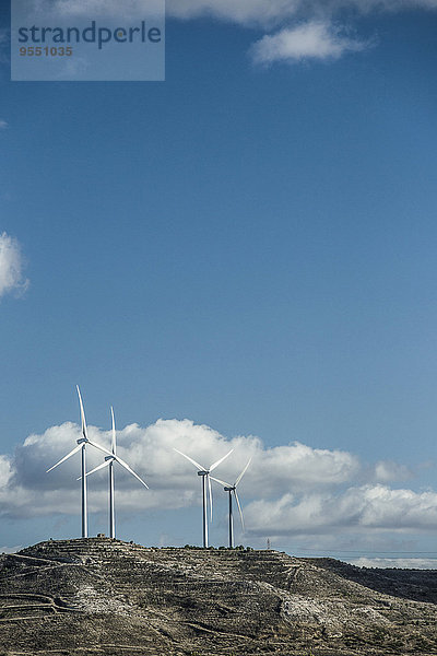 Spanien  Kastilien und Leon  Palencia  Windpark