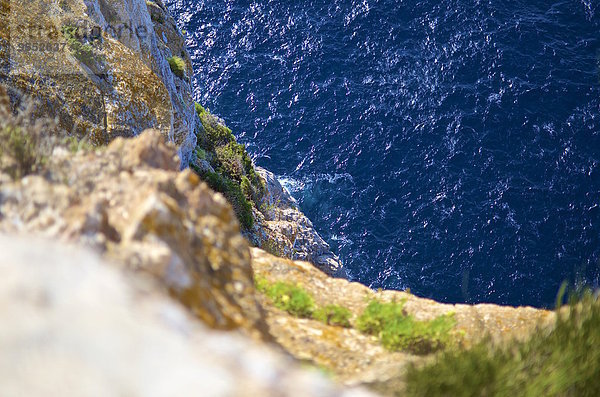 Spanien  Mallorca  Cap Formentor  Blick auf das Meer von oben