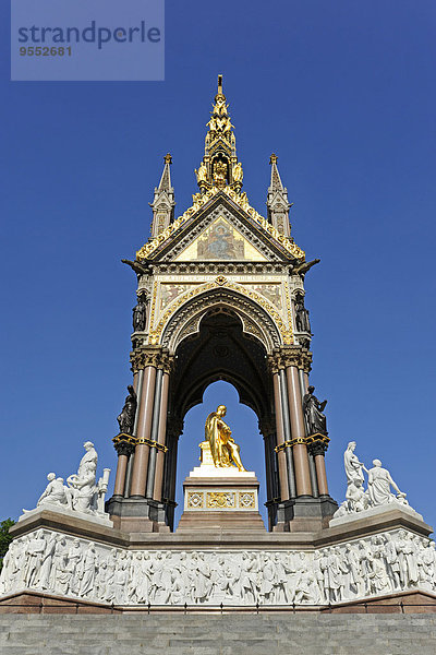 UK  London  Albert Memorial  vergoldete Statue von Prinz Albert