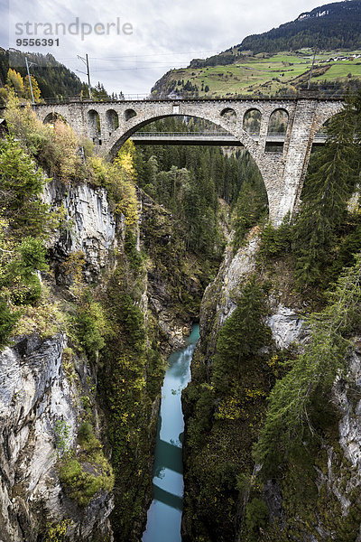 Schweiz  Graubünden  Kreis Albula  Obervaz  Schin-Schlucht  Solis-Brücke
