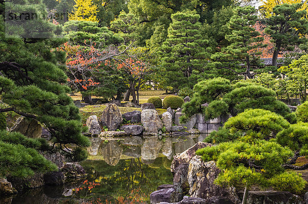 Japan  Kyoto  Schloss Nijo  Teich im Schlosspark