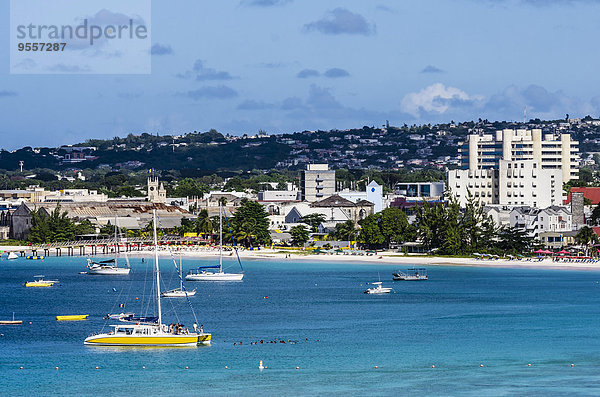 Karibik  Antillen  Kleine Antillen  Barbados  Garnison  Blick zum Strand