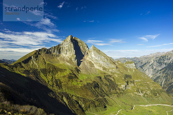 Deutschland  Bayern  Allgäu  Allgäuer Alpen  Blick auf den Berg Hoefats