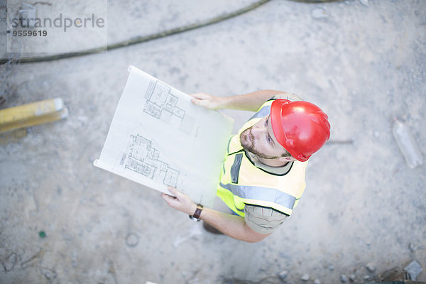 Bauarbeiter-Halteplan auf der Baustelle