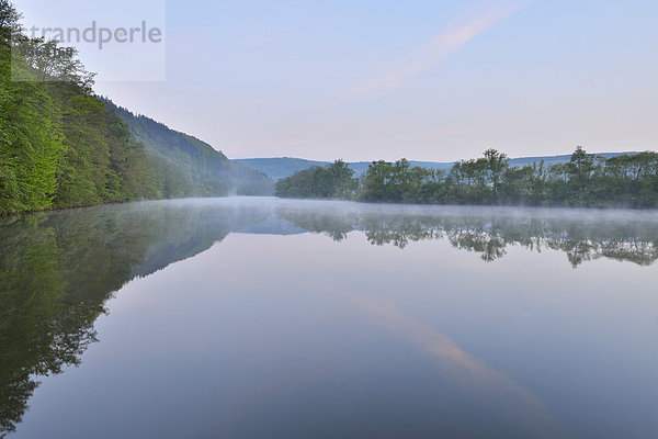 Morgendämmerung Fluss Bayern Franken Deutschland