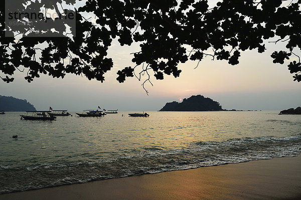 Sonnenuntergang Insel Bucht Malaysia