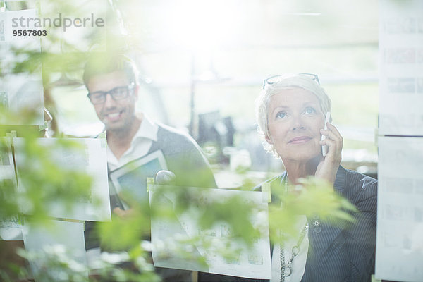 Geschäftsfrau beim Telefonieren im Büro