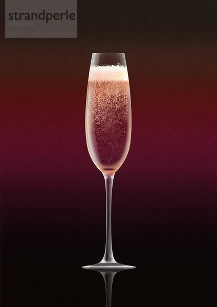 Rosé-Champagner im Glas