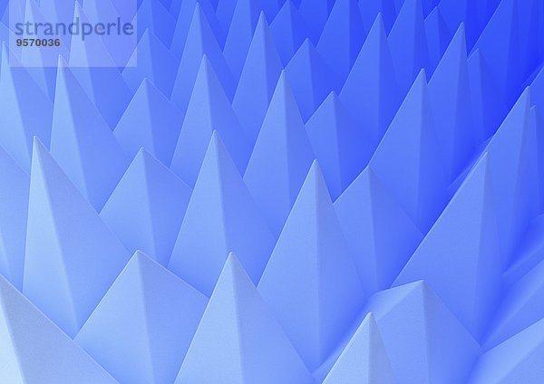 Abstrakte blaue dreidimensionale Pyramiden-Figuren