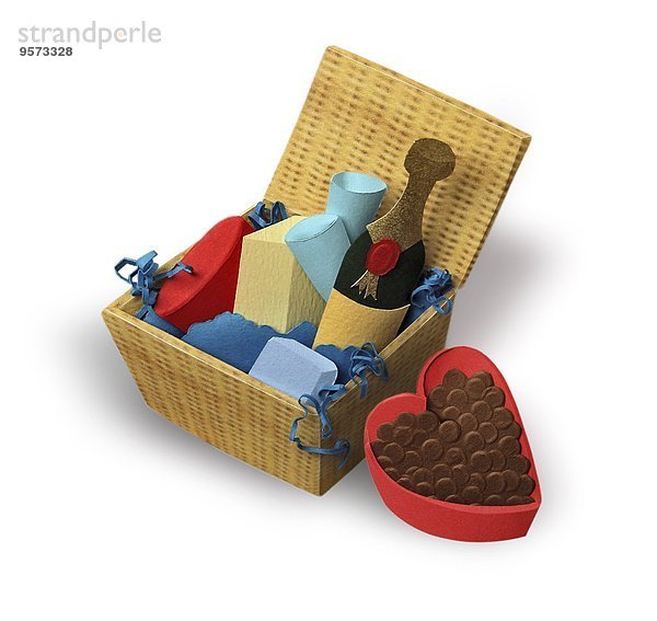 Korb für ein romantisches Picknick