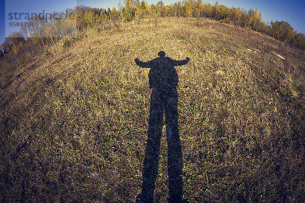 Fisheye Mann Schatten Feld Ansicht Blendenfleck lens flare