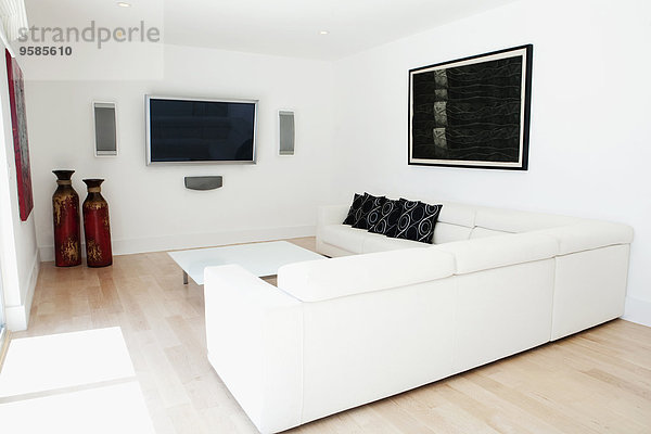 Couch Wand Zimmer Kunst Fernsehen Wohnzimmer modern