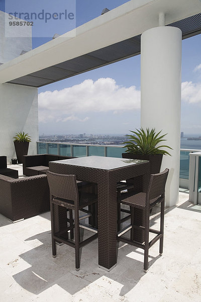 Stuhl Balkon Tisch modern