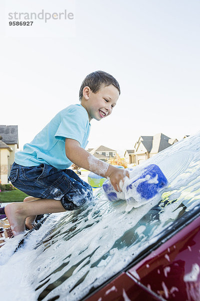 Scheibenwischer Europäer Junge - Person Auto waschen