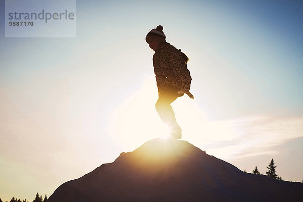 Europäer Berggipfel Gipfel Spitze Spitzen Silhouette