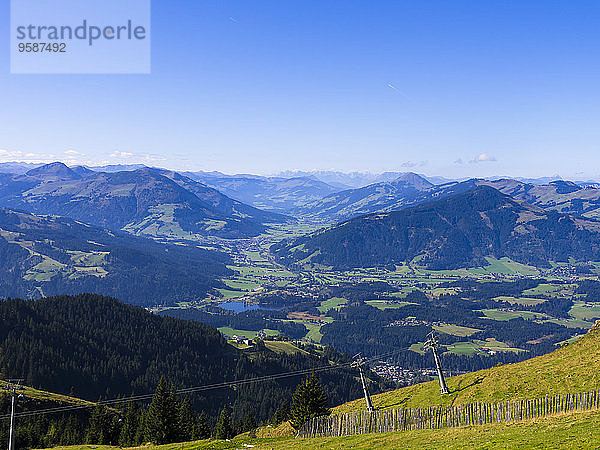 Österreich  Tirol  Kitzbüheler Alpen  Kitzbühel  Blick auf das Kitzbüheler Horn