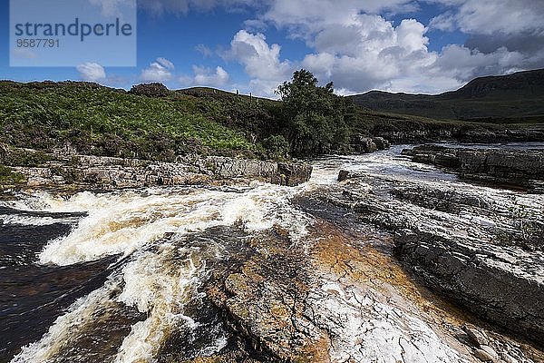 UK  Schottland  Fluss Strath Beag in Nordwest Highlands