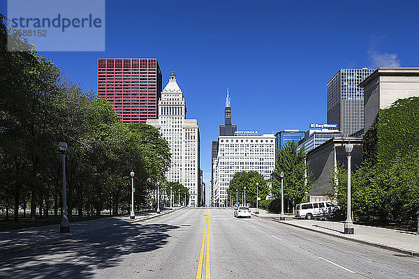 USA  Illinois  Chicago  Wolkenkratzer mit Willis Tower