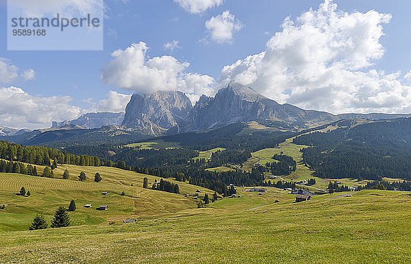 Italien  Südtirol  Dolomiten  Seiser Alm und Langkofel Gruppe