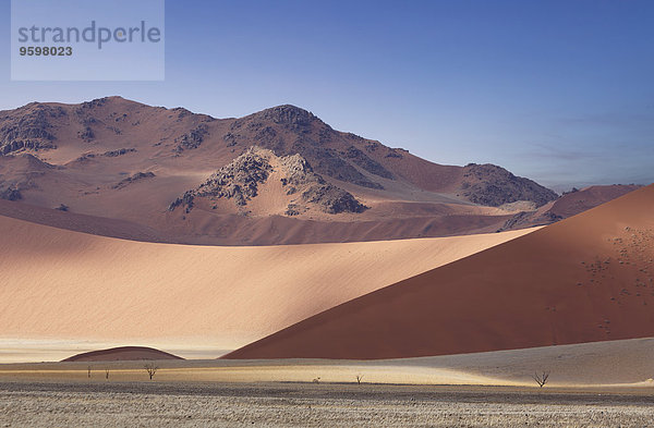 Blick auf riesige Sanddünen  Sossusvlei Nationalpark  Namibia
