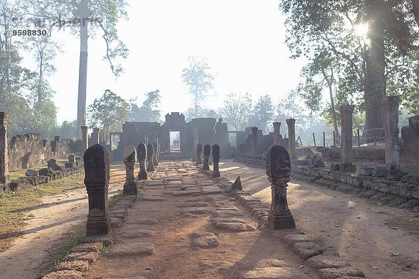 Alter Tempel bei Sonnenaufgang  Siem Reap  Kambodscha