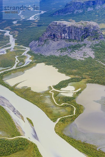 Fluss Ansicht Luftbild Fernsehantenne