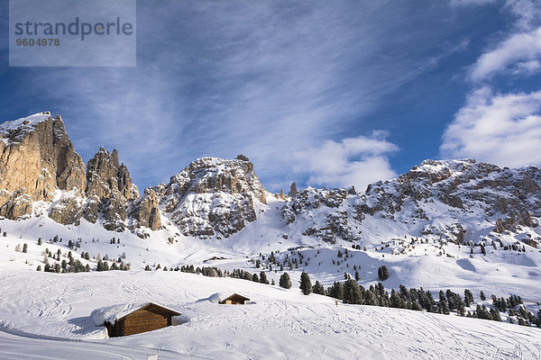 Sellamassiv Sella Trentino Südtirol Dolomiten Italien Grödnertal