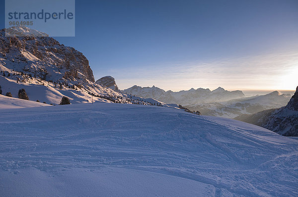 Sellamassiv Sella Trentino Südtirol Dolomiten Italien Grödnertal