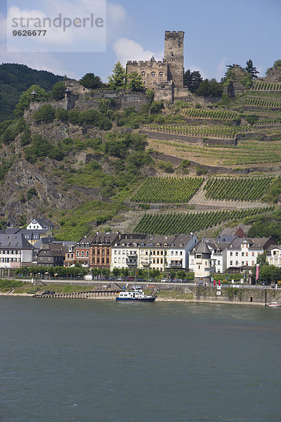 Deutschland  Kaub und Burg Gutenfels über dem Rhein