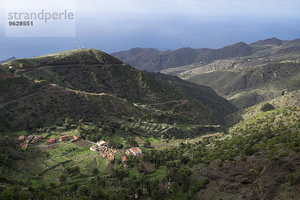 Spanien  Kanarische Inseln  La Gomera  Vallehermoso  Blick auf Epina