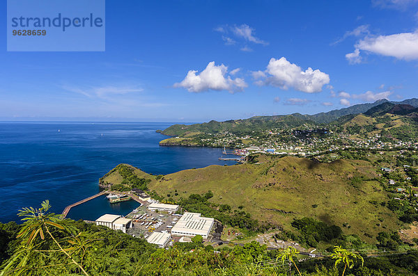 Karibik  Grenadinen  St. Vincent  von Fort Charlotte aus gesehen