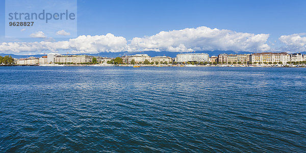 Schweiz  Genf  Stadtbild mit Genfersee